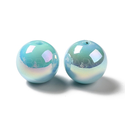 UV Plating Rainbow Iridescent Acrylic Beads X-PACR-D070-01I-1
