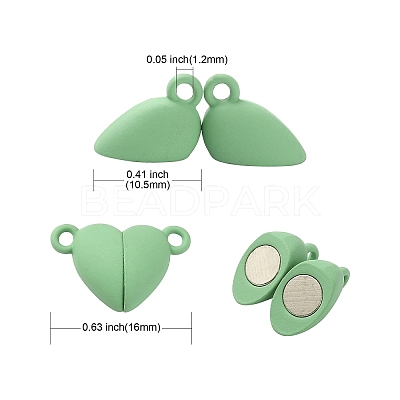 12 Sets 12 Colors Spray Painted Alloy Magnetic Clasps PALLOY-CJ0002-31-1