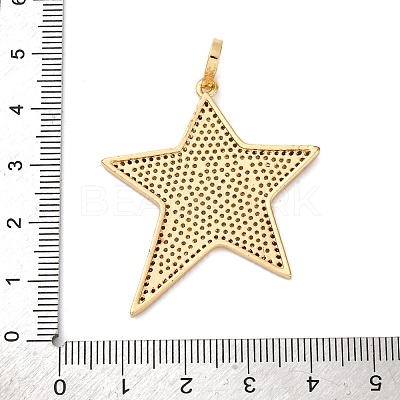 Brass Micro Pave Cubic Zirconia Pendants KK-U076-09G-1