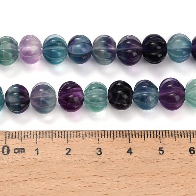 Natural Fluorite Carved Beads Strands G-L634-O02-01-1