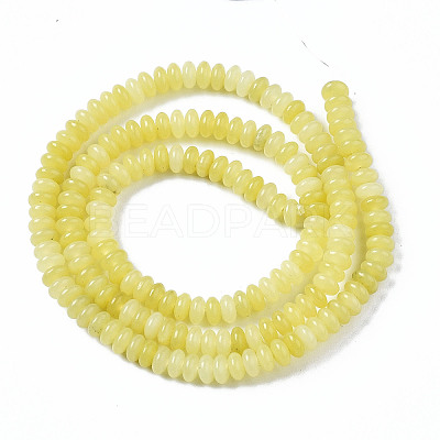 Natural Lemon Jade Beads Strands X-G-S366-115-1