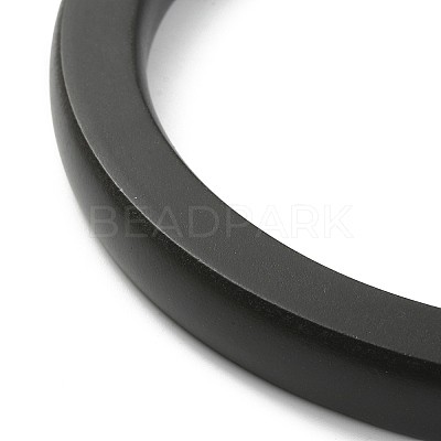 Black Wood Round Ring Bag Handles FIND-WH0129-09B-1