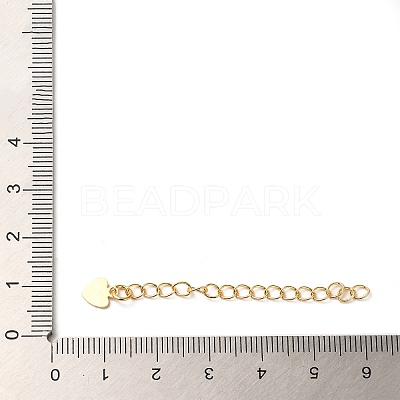 Rack Plating Brass Curb Chain Extender KK-Q807-09G-1