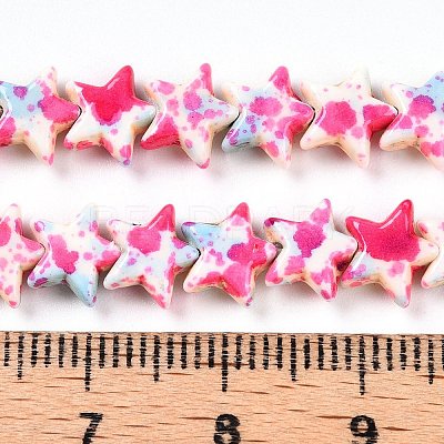 Spray Painted Synthetic Turquoise Beads Strands UNKW-T001-11K-02-1