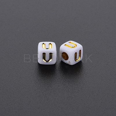 Opaque White Acrylic Beads MACR-Q242-010U-1