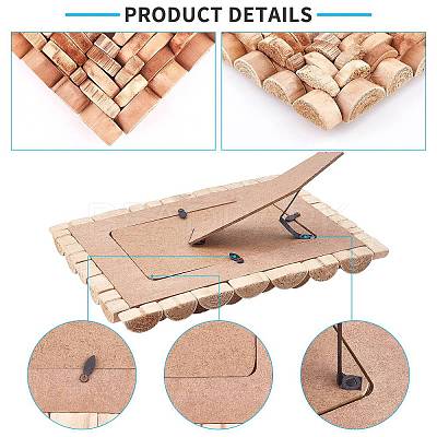 Natural Wood Photo Frames DJEW-WH0007-42-1