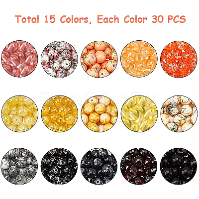 Drawbench & Baking Paint Glass Beads Strands GLAA-PH0001-03-8mm-1