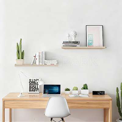 Rectangle Wood Wall Storage Rack AJEW-WH0794-25-1