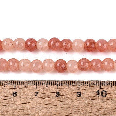 Ombre Effect Dyed Crackle Glass Beads Strands GLAA-Q106-01A-B09-1