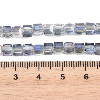 Electroplate Glass Beads Strands EGLA-D018-4x4mm-18-1