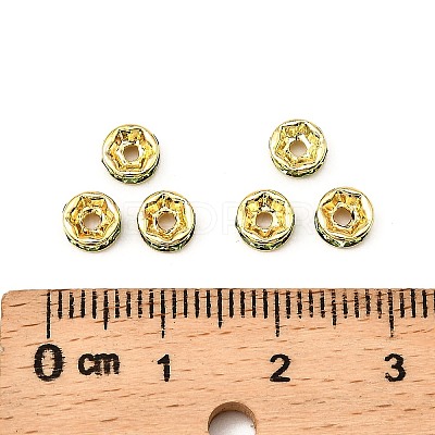 Brass Grade A Rhinestone Spacer Beads RSB035NF-10G-1