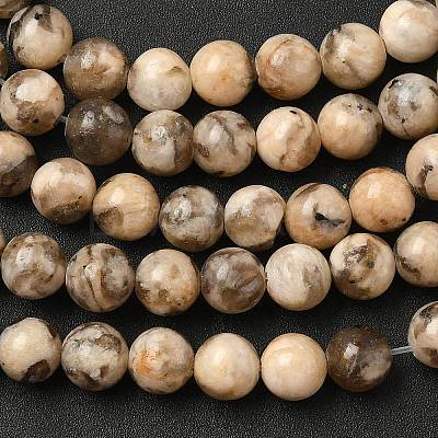 Natural Feldspar Beads Strands X-G-S259-26-6mm-1