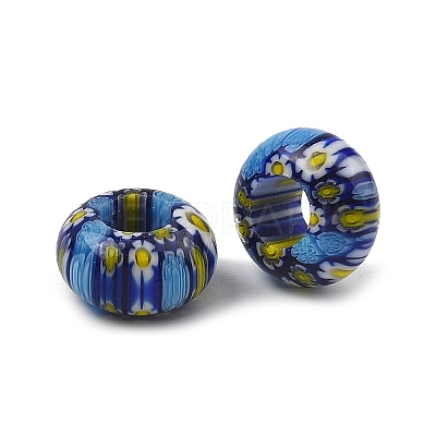 Handmade Millefiori Lampwork European Beads LA-CBA4BF9-01B-1