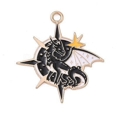 Alloy Enamel Pendants ENAM-P258-05G-G-1
