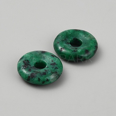 Natural Green Sesame Jasper Pendants G-WH0016-53D-1