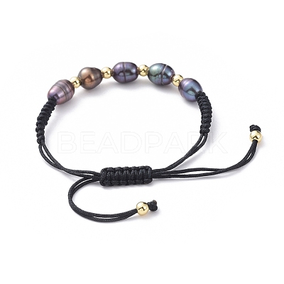 Braided Bead Bracelets BJEW-JB04820-02-1