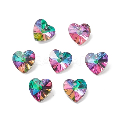 Faceted Glass Charms RGLA-L026-B07-1