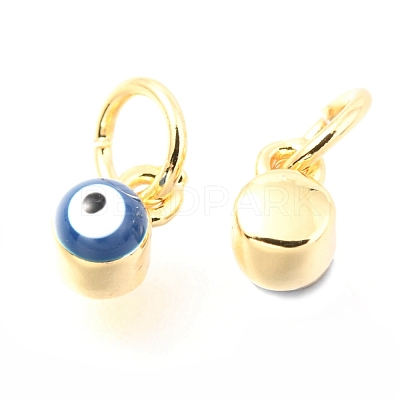 Brass Enamel Pendants KK-Y001-02C-G-1