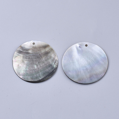 Black Lip Shell Pendants SSHEL-S251-36F-1