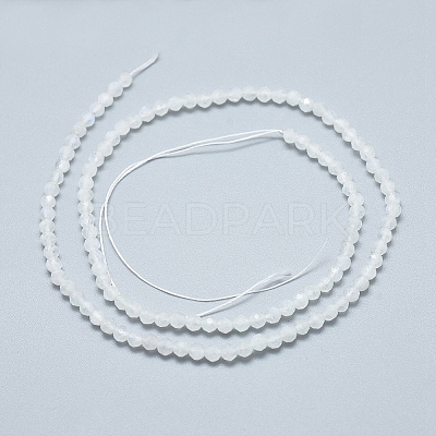 Natural Rainbow Moonstone Beads Strands G-D0003-E90-4MM-1