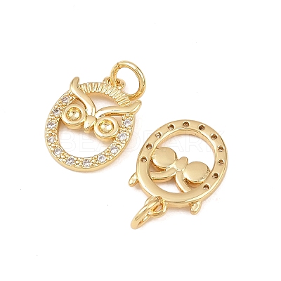 Brass Micro Pave Cubic Zirconia Pendants KK-G544-14G-1