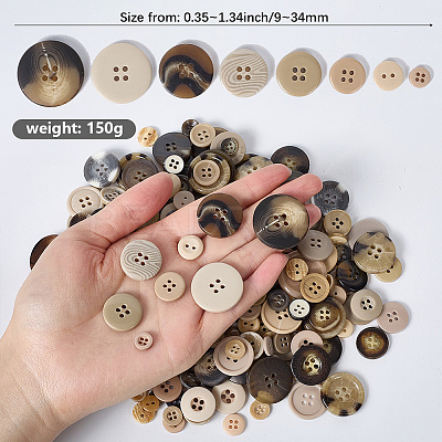 Resin Buttons BUTT-WH20002-07H-1