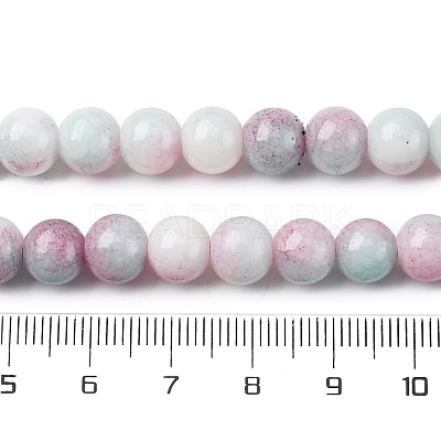 Ombre Effect Dyed Glass Beads Strands GLAA-T031-01O-08-1