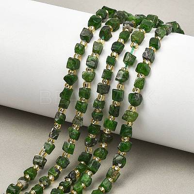 Natural Green Diopside Beads Strands G-P617-A01-01-1