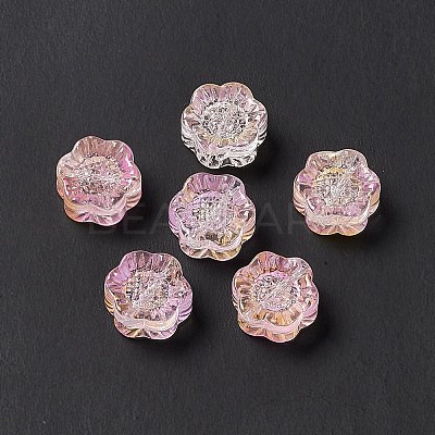 Electroplated Glass Beads X-GLAA-G090-01-1