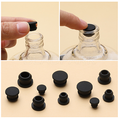32Pcs 4 Style Silicone Bottle Seal Plug AJEW-GF0008-10D-01-1