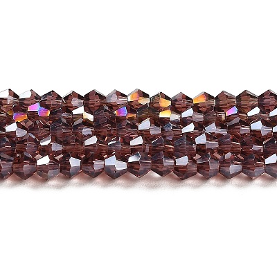 Transparent Electroplate Glass Beads Strands EGLA-A039-T6mm-B05-1