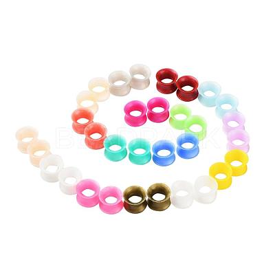 32Pcs 16 Colors Silicone Thin Ear Gauges Flesh Tunnels Plugs FIND-YW0001-16C-1