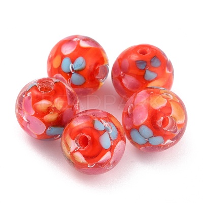 Round Lampwork Beads LAMP-H059-A05-1