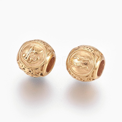 316 Surgical Stainless Steel European Beads STAS-P212-18G-06-1