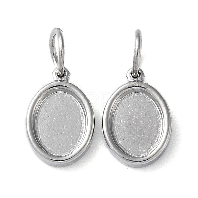 Tarnish Resistant 304 Stainless Steel Pendant Cabochon Settings X-STAS-Q308-01P-1
