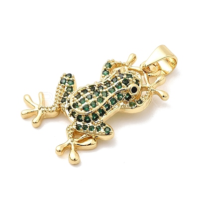 Brass Micro Pave Cubic Zirconia Pendants KK-H529-55B-G-1