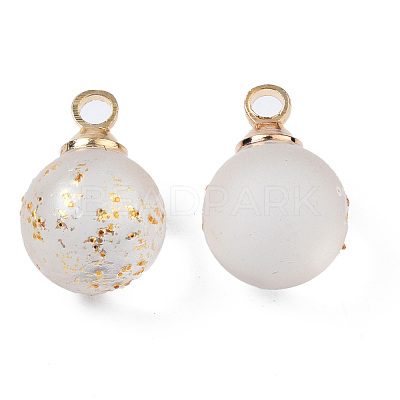 Transparent Spray Painted Glass Pendants GLAA-N035-020A-B01-1