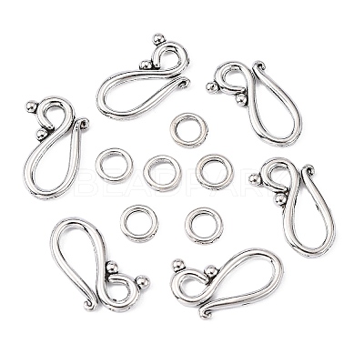 Tibetan Style Alloy Hook and Eye Clasps LS-X-LF1277Y-NF-1