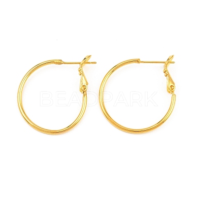 Brass Hoop Earrings KK-I665-26B-G-1