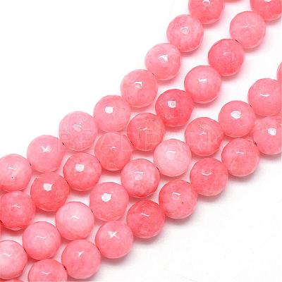 Natural White Jade Bead Strands G-R346-8mm-16-1