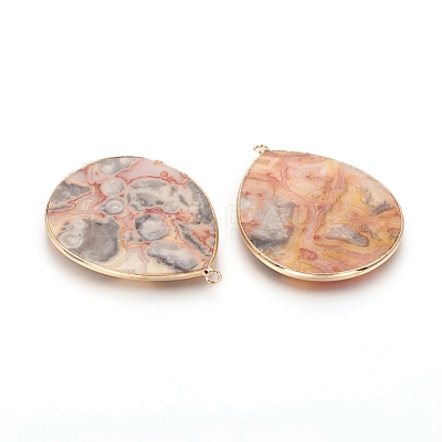 Natural Crazy Agate Pendants G-E526-01N-1