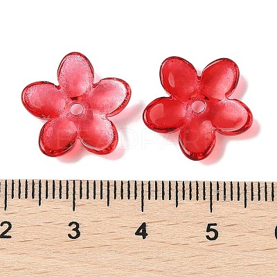 Transparent Spray Paint Glass Beads GLAA-Z011-07J-1