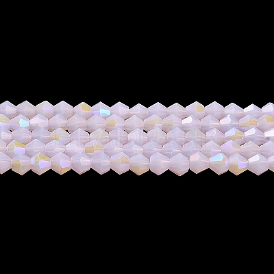 Imitation Jade Electroplate Glass Beads Strands EGLA-A039-J4mm-L02-1