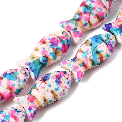 Dyed Synthetic Turquoise Beads Strands GG-CBAAE19-08C-1