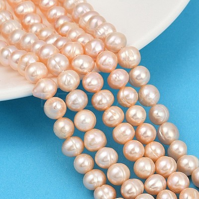 Natural Cultured Freshwater Pearl Beads Strands PEAR-I007-07X-09B-1