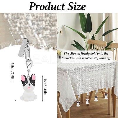 8Pcs Dog Resin Tablecloth Weights HJEW-SW00128-04-1