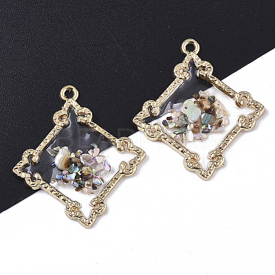 Epoxy Resin Pendants RESI-T045-005-1