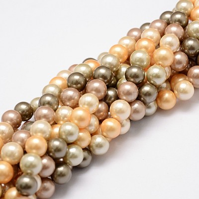 Shell Pearl Bead Strands X-BSHE-L017-12-1