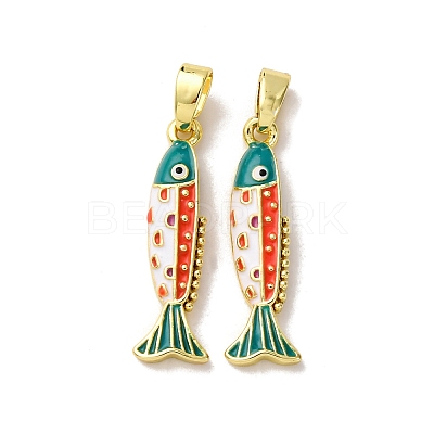 Brass Enamel Pendants X-KK-F911-23G-02-1