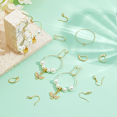 Brass Hoop Earring Findings KK-HS0002-07-1